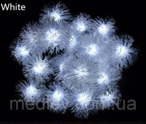 Гирлянда на солнечной батарее Праздничные огни белые 7м 50LED