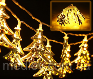 Светодиодная гирлянда Новогодние ёлочки 2,5м 20 LED