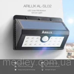 Светодиодный светильник на солнечной батарее с датчиком движения ARILUX 20 Led 3 режима AL-SL02 Светодиодный светильник на солнечной батарее с датчиком движения ARILUX 20 Led 3 режима AL-SL02