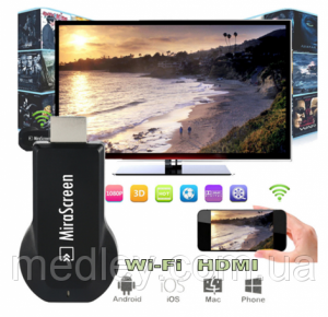 Смарт адаптер беспроводной Wi-Fi HDMI 1080p Wireless Display Mirascreen HDMI для LCD телевизора Смарт адаптер беспроводной Wi-Fi HDMI 1080p Wireless Display Mirascreen HDMI для LCD телевизора