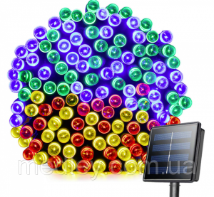 Светодиодная гирлянда на солнечной энергии 22м 200 LED RGB Светодиодная гирлянда на солнечной энергии 22м 200 LED RGB
