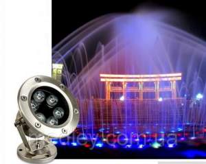 Подводный прожектор LED синий IP68 6W 12V