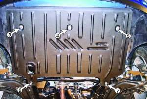 Защита картера Citroen C2 с 2003г -