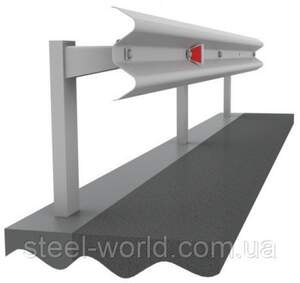 Огородження дорожнє одностороннє металеве оцинк. бар'єрного типу 11ДО 4 бар'єрна огорожа