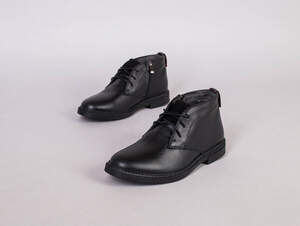 Мужские зимние черные кожаные ботинки, 40