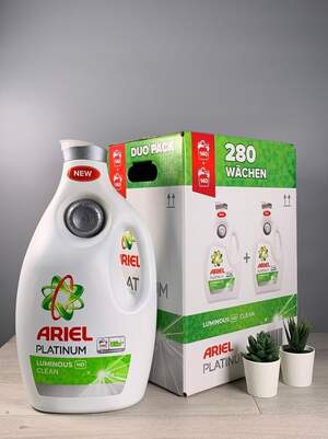 Універсальний гель для прання Ariel PLATINUM LUMINOUS 6,300мл, 140 праннів. 2шт/ящ. Універсальний гель для прання Ariel PLATINUM LUMINOUS 6,300мл, 140 праннів. 2шт/ящ.