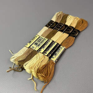 (6 шт по 8м) Набор мулине Airo (нитки для вышивания) - капучино микс (613-167)