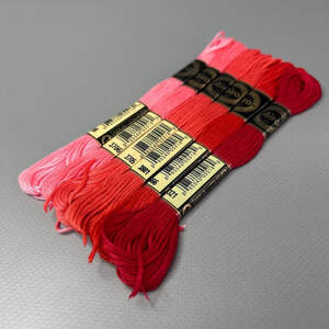 (6 шт по 8м) Набор мулине Airo (нитки для вышивания) - ягодный микс (3708-321)