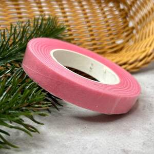 1,2 см - Флористическая тейп-лента 30 метров, розовый 1,2 см - Флористическая тейп-лента 30 метров, розовый