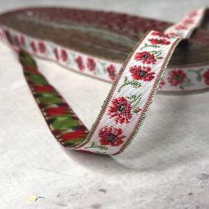 1,2 см Тесьма национальная - орнамент маки