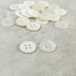 10 шт. - Пуговицы рубашечные Ø-11мм - белый теплый 10 шт. - Пуговицы рубашечные Ø-11мм - белый теплый