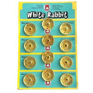 D=25мм пришивные застежки-кнопки для одежды White Rabbit 12шт металлические цвет золотой