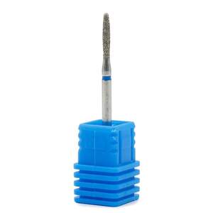 Алмазная фреза для кутикулы закругленная Пламя 244/018B синяя насечка