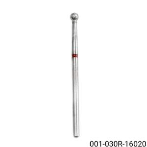 Алмазная фреза для кутикулы Шар 001/030R, большая, красная насечка