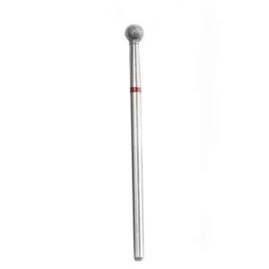 Алмазная фреза для кутикулы Шар 001/035R, большая, красная насечка