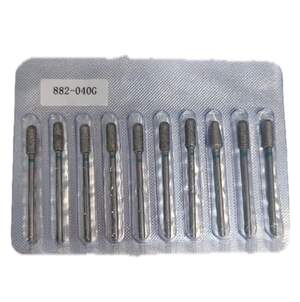 Алмазная фреза Цилиндр 882/040G зеленая насечка