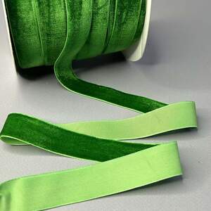Бархатная лента декоративная 2 см 46 м - трава