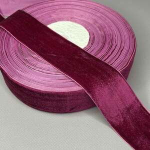 Бархатная лента декоративная 3,8 см 20 м - 8273