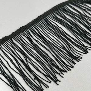 Бахрома для бальных платьев 10 см, моток 9 м - черная