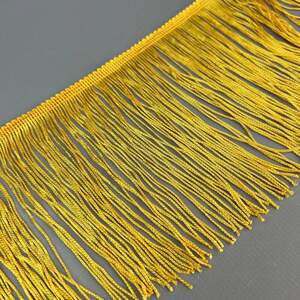 Бахрома для бальных платьев 13 см х 13м - желто-оранжевая