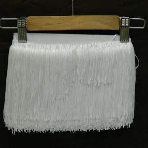 Бахрома для бальных платьев 15см х 9м  -01 (белый)