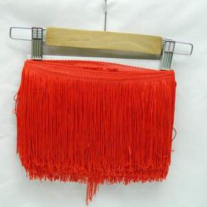 Бахрома для бальных платьев 15см х 9м -26 (красный)