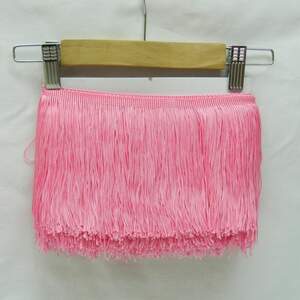 Бахрома для бальных платьев 15см х 9м -07 (розовый)