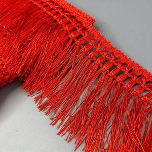 Бахрома для штор 12 см - красный