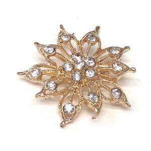 Брошка Хризантема металл - золото