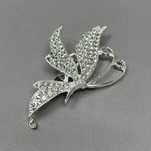 Брошь-булавка Бабочка 7 см - светлое серебро #102113 Брошь-булавка Бабочка 7 см - светлое серебро #102113