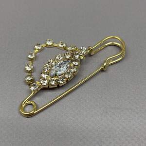 Брошь-булавка Глаз 6,5 см - лимонное золото #70205 Брошь-булавка Глаз 6,5 см - лимонное золото #70205