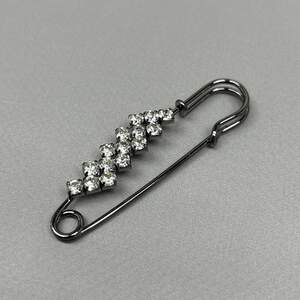 Брошь-булавка Зигзаг 6,5 см - графит #70101 Брошь-булавка Зигзаг 6,5 см - графит #70101