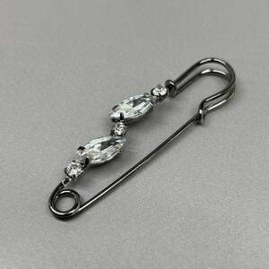 Брошь-булавка Капля 6,5 см - графит #70102 Брошь-булавка Капля 6,5 см - графит #70102