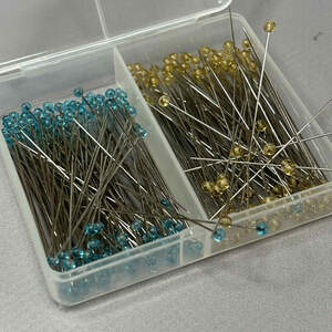 Булавка портновская с стеклянной головкой 0.5х45 мм - 200 шт