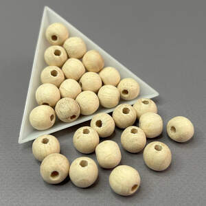 Бусина деревянная круглая 10 мм, бук