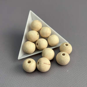 Бусина деревянная круглая 16 мм, бук