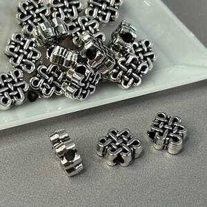 Бусина металлическая Готика 9х11 мм, цвет Сталь