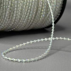 Бусины на нитке Ø2,5 мм - прозрачный с покрытием АВ