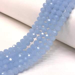 Бусины хрустальные рондель 8х6мм, нить-60 шт, сиреневый матовый Бусины хрустальные рондель 8х6мм, нить-60 шт, сиреневый матовый