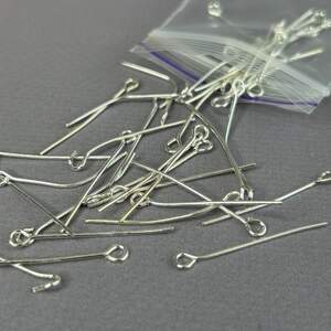 Гвоздик-пин с колечком 3 см, цвет Светлое серебро - 5г Гвоздик-пин с колечком 3 см, цвет Светлое серебро - 5г