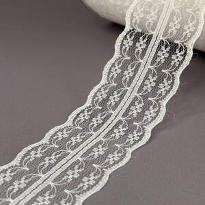 Гипюровое кружево сетка 4,5 см - айвори Гипюровое кружево сетка 4,5 см - айвори