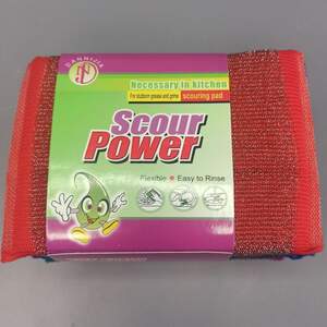 Губка кухонная с металлическим ворсом Scour Power. 4 шт.