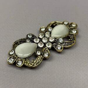 Декоративная застежка-крючок для одежды 3,5х6 см - бронза #111202 Декоративная застежка-крючок для одежды 3,5х6 см - бронза #111202