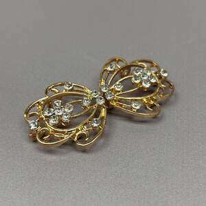 Декоративная застежка-крючок для одежды 3х6 см - лимонное золото #106301