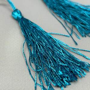 Декоративные кисточки для рукоделия 13 см - бирюзовые Декоративные кисточки для рукоделия 13 см - бирюзовые