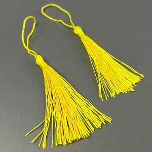 Декоративные кисточки для рукоделия 13 см - желтый