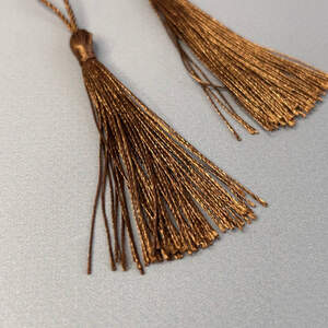 Декоративные кисточки для рукоделия 13 см - коричневый