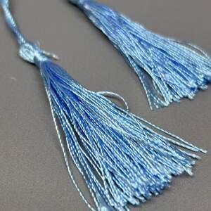 Декоративные кисточки для рукоделия 13 см - светло голубой