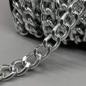 Декоративные цепи, цвет серебро 4,0 мм