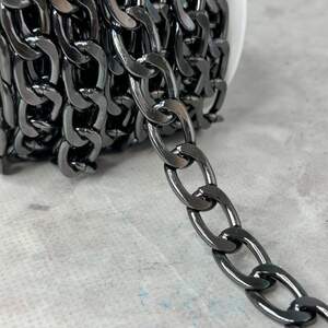 Декоративные цепи, цвет темный никель 3,8 мм